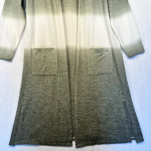 Torrid Womens Super Soft Open Front Olive Cream Long Cardigan 2X Boho Whimsigoth - Picture 4 of 11